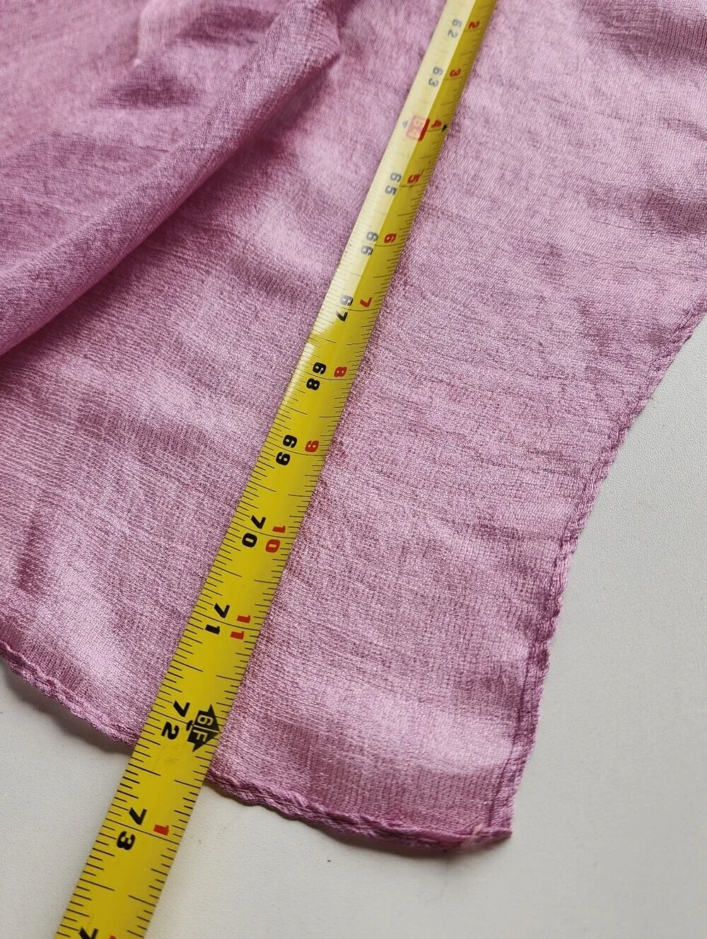 Women's Silky Textured Evening Scarf Wrap Light Crinkle Rose Pink 30